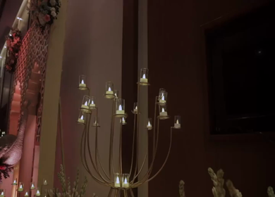 A Slow Motion Shot of an Indian Wedding Venue Decoration in India