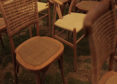 A Slow Motion Shot of an Indian Wedding Venue Decoration in India