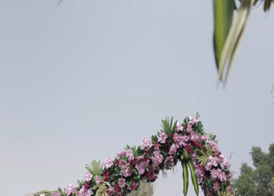 A Slow Motion Shot of an Indian Wedding Venue Decoration in India