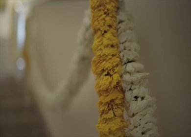A Slow Motion Shot of an Indian Wedding Venue Decoration in India
