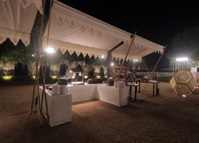 A Slow Motion Shot of an Indian Wedding Venue Decoration in India