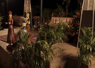 A Slow Motion Shot of an Indian Wedding Venue Decoration in India