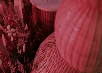 A Slow Motion Shot of an Indian Wedding Venue Decoration in India