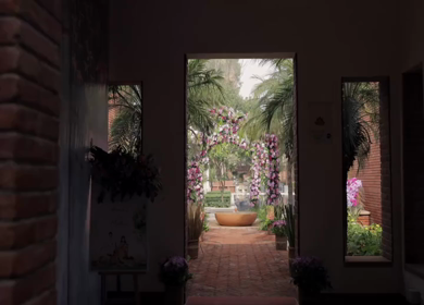 5th January 2025 : A Slow Motion Shot of an Indian Wedding Venue Decoration in India