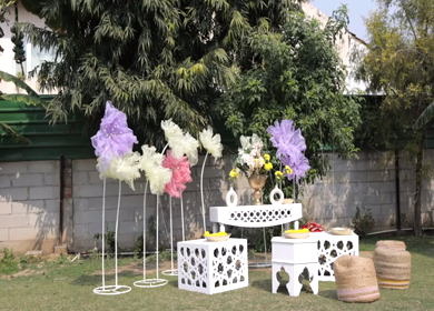 9th February, 2024 : A shot of Indian Wedding venue decorated at New Delhi, India