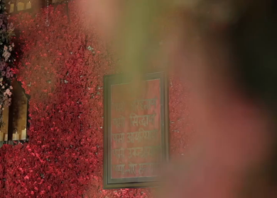 5th January 2025 : A Slow Motion Shot of an Indian Wedding Venue Decoration in India