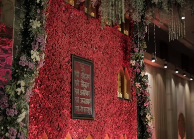 5th January 2025 : A Slow Motion Shot of an Indian Wedding Venue Decoration in India