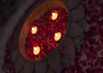 A Slow Motion Shot of an Indian Wedding Decoration in India