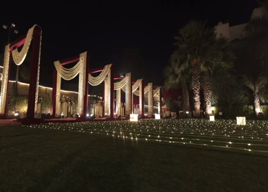 A Shot of an Indian Wedding Decoration in India