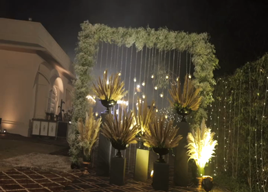 A Slow Motion Shot of an Indian Wedding Decoration in India