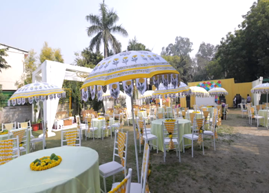 A Slow Motion Shot of an Indian Wedding Decoration in India