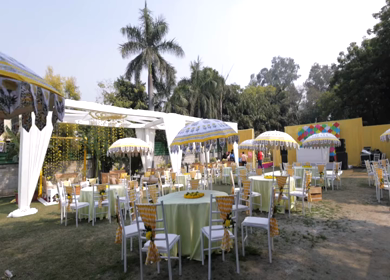 A Slow Motion Shot of an Indian Wedding Decoration in India