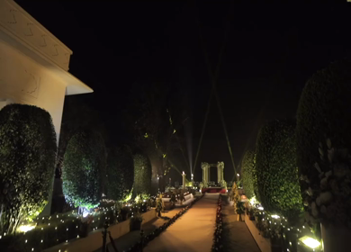 A Slow Motion Shot of an Indian Wedding Decoration in India