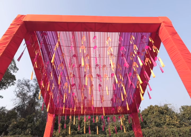 A Slow Motion Shot of an Indian Wedding Decoration in India