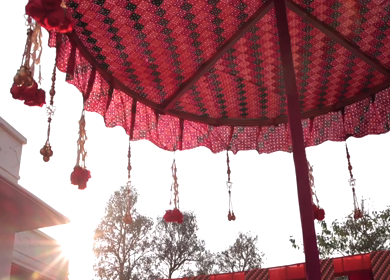 A Slow Motion Shot of an Indian Wedding Decoration in India
