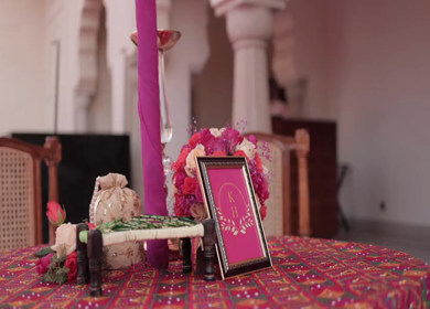 A Slow Motion Shot of an Indian Wedding Decoration in India