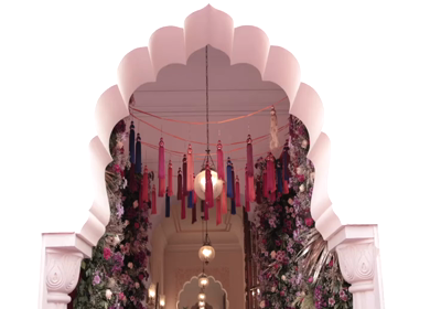 A Slow Motion Shot of an Indian Wedding Decoration in India
