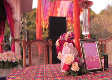 A Slow Motion Shot of an Indian Wedding Decoration in India