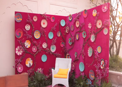 A Slow Motion Shot of an Indian Wedding Decoration in India