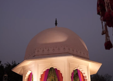 A Slow Motion Shot of an Indian Wedding Decoration in India