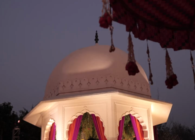 A Slow Motion Shot of an Indian Wedding Decoration in India