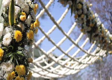 A Slow Motion Shot of an Indian Wedding Decoration in India