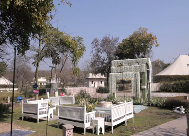 A Slow Motion Shot of an Indian Wedding Decoration in India