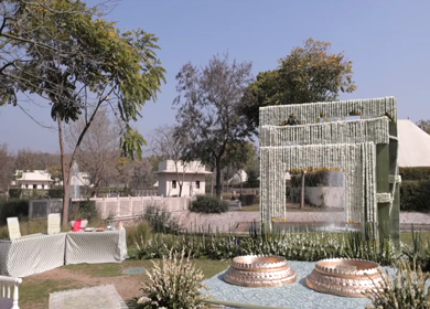 A Slow Motion Shot of an Indian Wedding Decoration in India