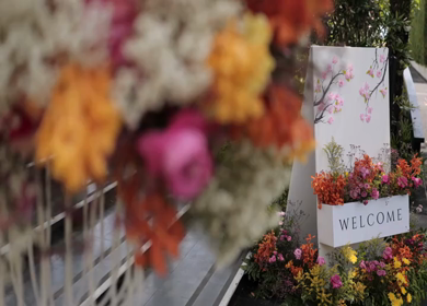 A Slow Motion Shot of an Indian Wedding Venue Decoration in India