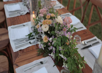 A Slow Motion Shot of an Indian Wedding Venue Decoration in India