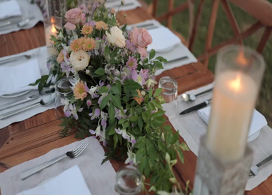 A Slow Motion Shot of an Indian Wedding Venue Decoration in India