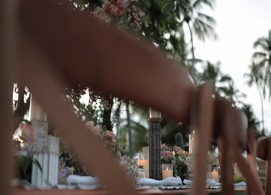 A Slow Motion Shot of an Indian Wedding Venue Decoration in India