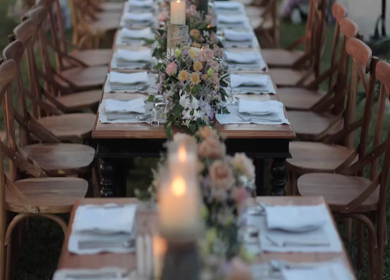 A Slow Motion Shot of an Indian Wedding Venue Decoration in India