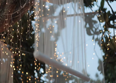 A Slow Motion Shot of an Indian Wedding Venue Decoration in India
