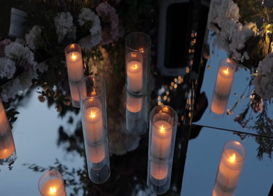 A Slow Motion Shot of an Indian Wedding Venue Decoration in India