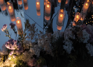 A Slow Motion Shot of an Indian Wedding Venue Decoration in India