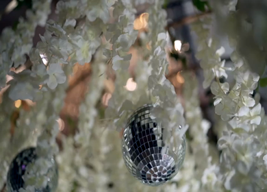 A Slow Motion Shot of an Indian Wedding Venue Decoration in India