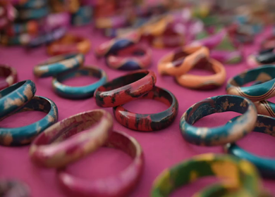 A Slow Motion Shot of an Indian Wedding Venue Decoration in India