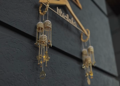 A Slow Motion Shot of an Indian Wedding Venue Decoration in India