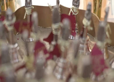 A Slow Motion Shot of an Indian Wedding Venue Decoration in India