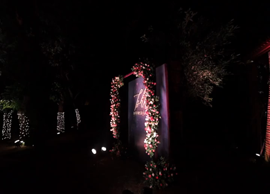 A Slow Motion Shot of an Indian Wedding Decoration