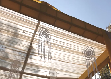 A Slow Motion Shot of an Indian Wedding Venue Decoration at Mussoorie,Uttarakhand in India