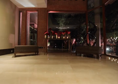 A Slow Motion Shot of an Indian Wedding Decoration