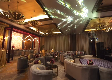 A Slow Motion Shot of an Indian Wedding Decoration