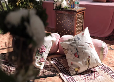 A Slow Motion Shot of an Indian Wedding Venue Decoration at Mussoorie,Uttarakhand in India