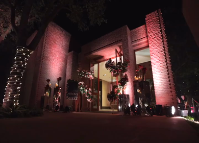 A Slow Motion Shot of an Indian Wedding Decoration