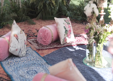 A Slow Motion Shot of an Indian Wedding Venue Decoration at Mussoorie,Uttarakhand in India