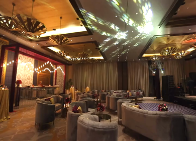 A Slow Motion Shot of an Indian Wedding Decoration