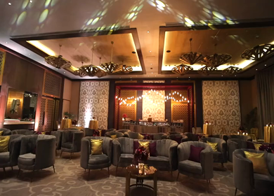 A Slow Motion Shot of an Indian Wedding Decoration