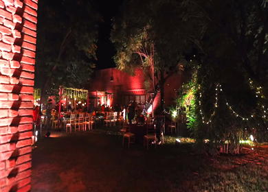 A Slow Motion Shot of an Indian Wedding Decoration